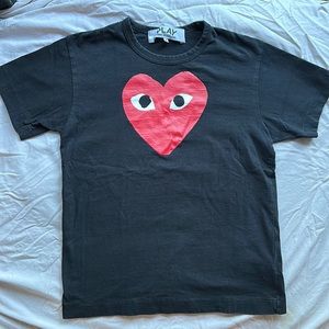 Comme Des Garçons PLAY printed Heart Crew Neck Tee (Size S)